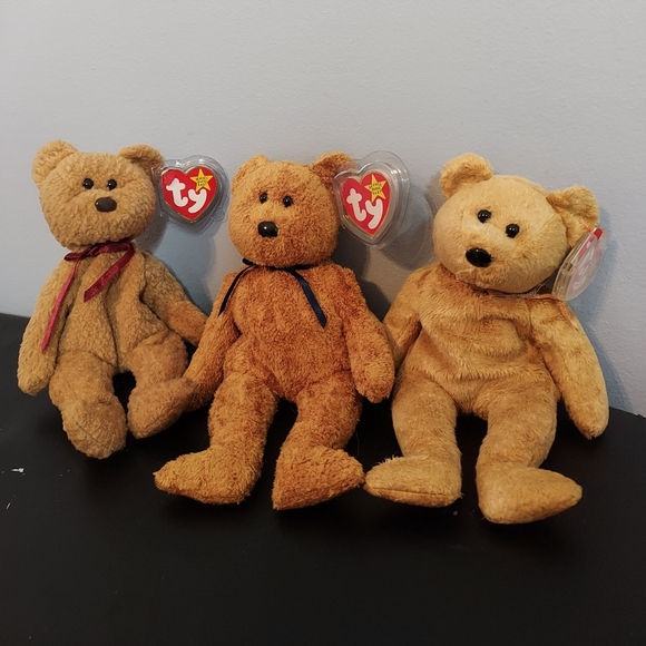 SALE ❤️ 🔥Set Of 3 TY Beanie Babies Cashew, Fuzz And Curly🔥 - Picture 2 of 11
